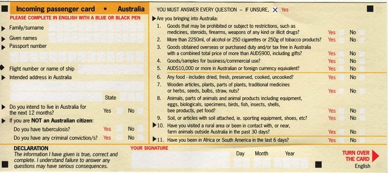 Hướng dẫn chi tiết điền tờ khai nhập cảnh Úc 3 bước dễ dàng